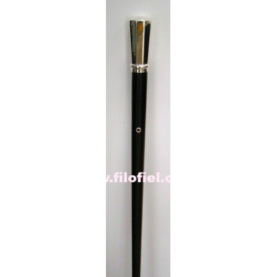 Baston de Mando Alcalde Octogonal Alpaca y Haya Oscurecida