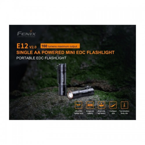 Fenix Linterna E12 V2.0 - 160 lumens