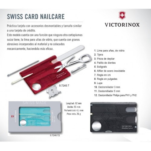 Victorinox 0.7240.t21 Swisscard Nailcare Azul