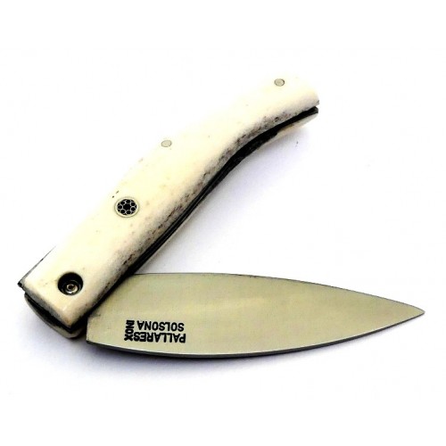 Pallares Busa Polished Stag Horn nº 0 Mosaic Pin Stainless