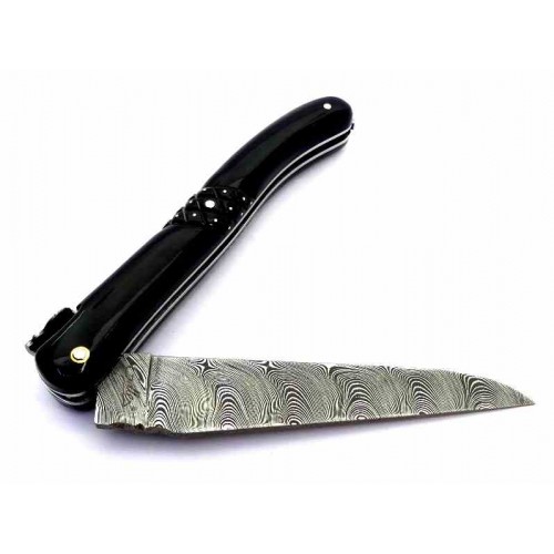 Fontenille Pataud Laguiole Damascus Carved Horn 9752