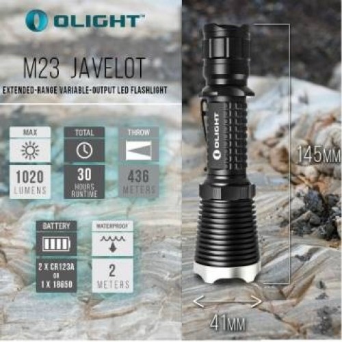 Olight Linterna M23 Javelot Kit Caza 1020 lumens