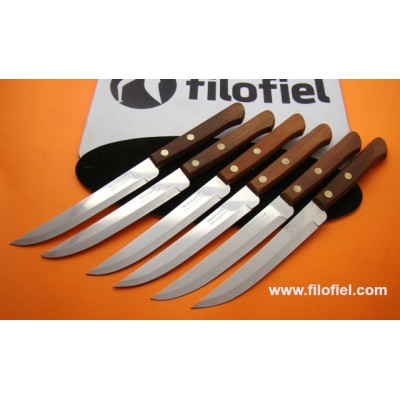 Tramontina Chuletero Filo liso Oferta 6 unid.