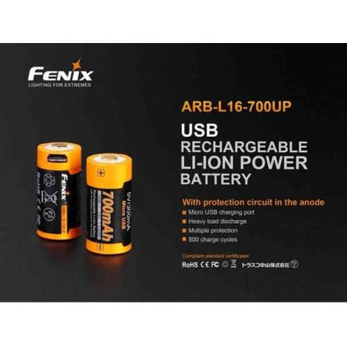 Fenix Pila Recargable ARB-L16-700up Fenix Pila Recargable ARB-L16-700up