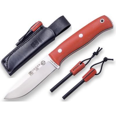 Joker BS9 Lynx Micarta Naranja Cuero + Firesteel cn111-p Joker BS9 Lynx Micarta Naranja Cuero + Firesteel cn111-p
