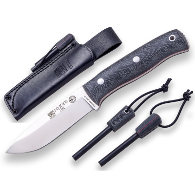 Joker BS9 Lynx Micarta Negra Cuero + Firesteel cm111-p Joker BS9 Lynx Micarta Negra Cuero + Firesteel cm111-p