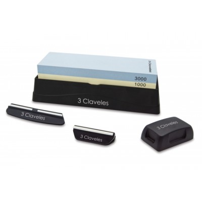 3 Claveles Piedra Afilar + Guias 09428 Grano 1000/3000 3 Claveles Piedra Afilar + Guias 09428 Grano 1000/3000