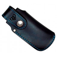 Cudeman 605na Funda Cuero Negro Cosido Azul Cudeman 605na Funda Cuero Negro Cosido Azul