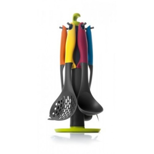 Ibili Set 6 Utensilios+Soporte Colorful 740500