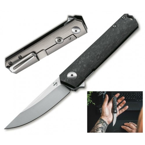 Boker Plus Kwaiken Compact Flipper Marble Carbon 01bo231