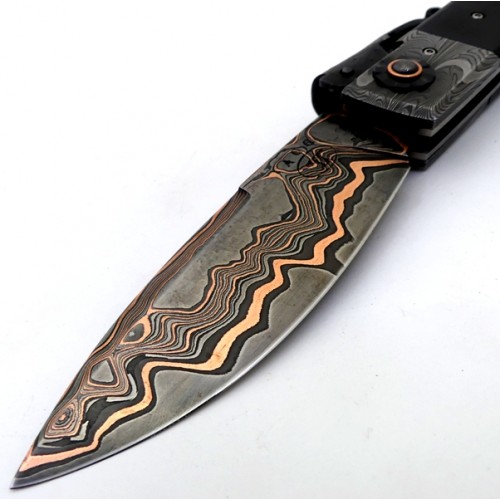 Cuchillo Bowie DAMASCO PLUMA - Forjaman