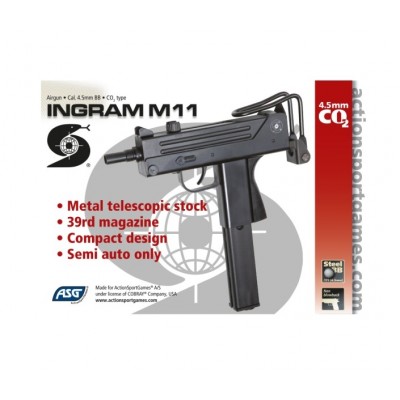ASG Ingram M11 Airgun 4.5 mm. asg18522 ASG Ingram M11 Airgun 4.5 mm. asg18522