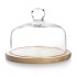 Ibili Quesera de Cristal con Base de Madera  715520 Ibili Quesera de Cristal con Base de Madera  715520