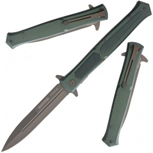 Rough Rider Large Stiletto Linerlock Green rr1861