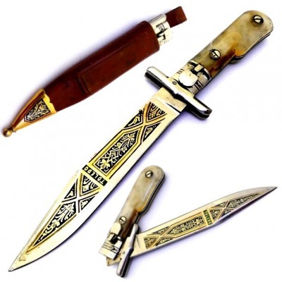 Cuchillo Toledo Plegable Grabado 