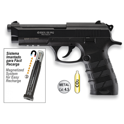 Ekol ES P92 Black cal. 4.5 mm. 38398 Ekol ES P92 Black cal. 4.5 mm. 38398