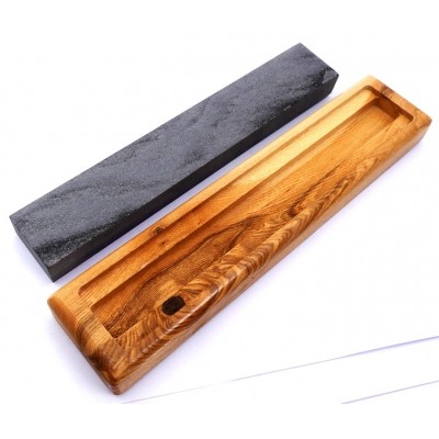 Pyrenees Sharpener Stone l'ideale 2 Grits 300x50x25 + Base Pyrenees Sharpener Stone l'ideale 2 Grits 300x50x25 + Base