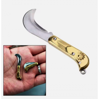 Navaja Corva Tranchete Latón Mini