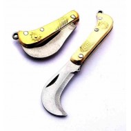 Navaja Corva Tranchete Latón Mini Navaja Corva Tranchete Latón Mini