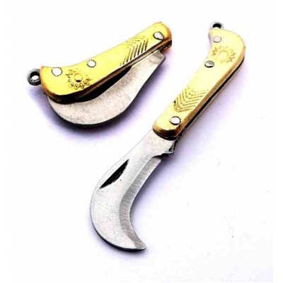 Navaja Corva Tranchete Latón Mini