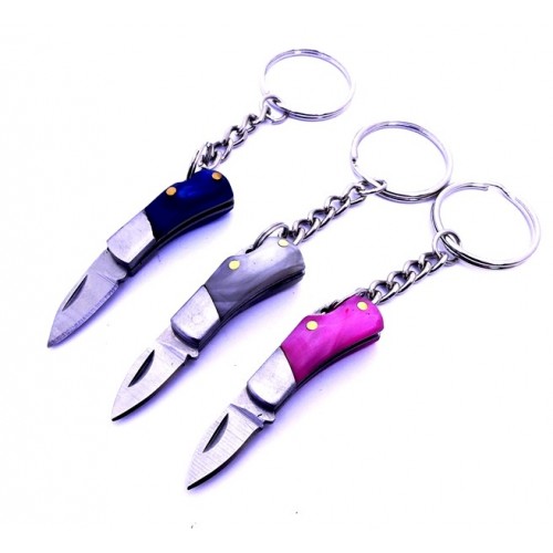 Miniature Pocket Knife Colors Keychain