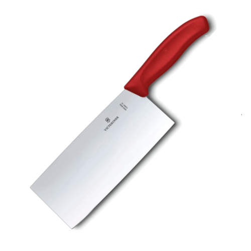 Victorinox Swiss Classic Chinese Style Chef's Knife in red - 6.8561.18G