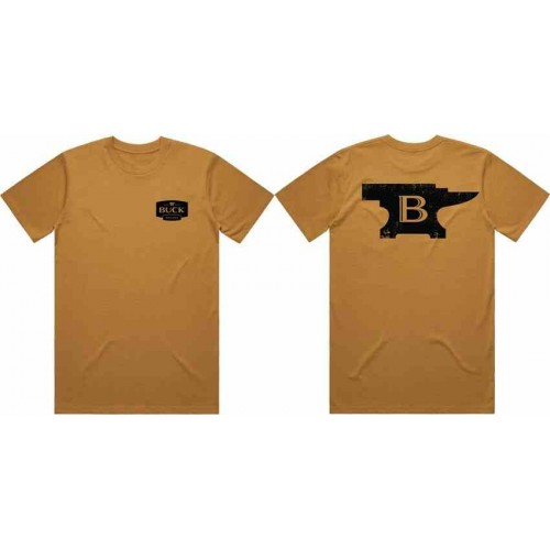 Buck Anvil T-Shirt Camel Size L bu13885