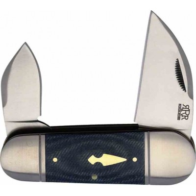 Rough Rider Rhino Toe Denim Micarta rrr006 Rough Rider Rhino Toe Denim Micarta rrr006