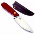 Brisa Necker Plain Red Micarta Leather 004-9819-1549