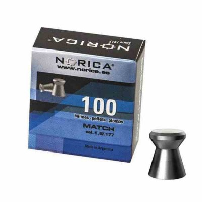 Norica Match 5.5 mm. Caja 100 unid. Norica Match 5.5 mm. Caja 100 unid.