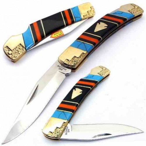 Frost Cutlery Assorted Stone Lockback fshs536ah4