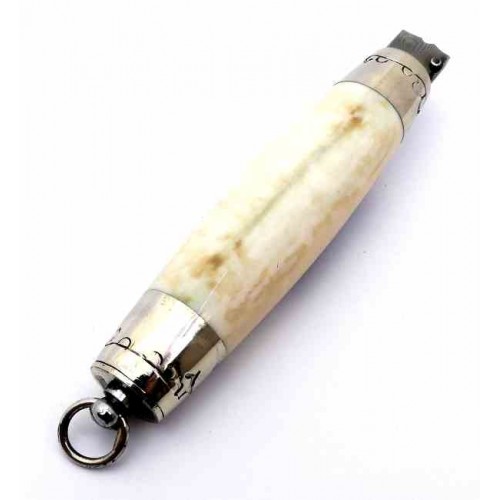 J.M. Remaud Barril GM 120 Damasco Marfil Scrimshaw Barco