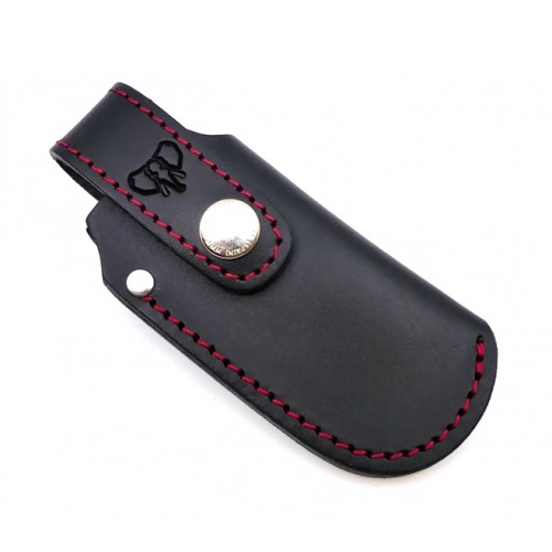 Cudeman 604nr Funda Cuero Negro Cosido Rojo