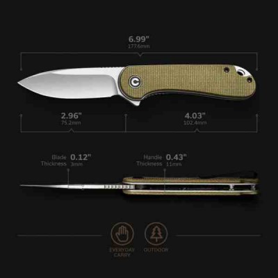 Civivi Elementum Olive Micarta civc907s Civivi Elementum Olive Micarta civc907s