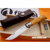Opinel Stainless nº 8 Olive + Sheath + Box  001004 Opinel Stainless nº 8 Olive + Sheath + Box  001004
