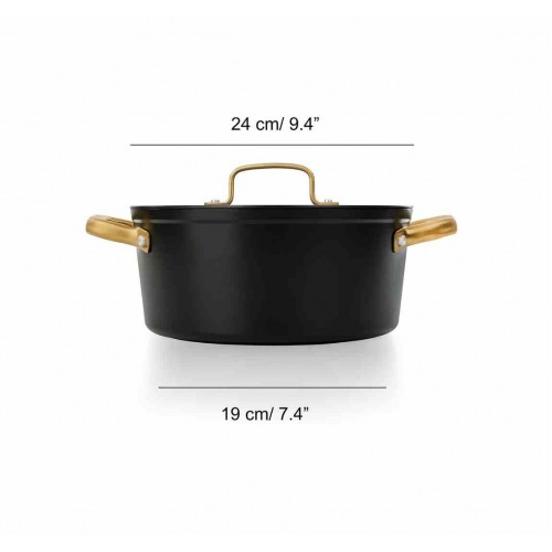 Arcos Cacerola Samoa Negra 24 cm. 717022