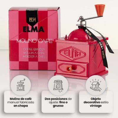 Elma Coffee Grinder Red 24.16.7 Elma Coffee Grinder Red 24.16.7