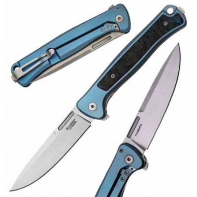 Lionsteel Skinny Titanium Fibra Carbono Blue sk01bl
