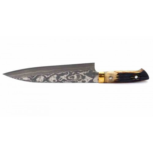 Takeshi Saji Gyuto Damascus Stag sjvg7