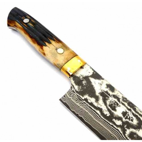 Takeshi Saji Gyuto Damascus Stag sjvg7