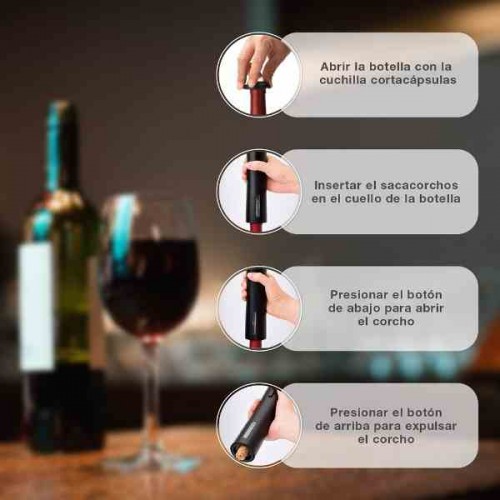 Sacacorchos Automatico Cargador USB 401070001