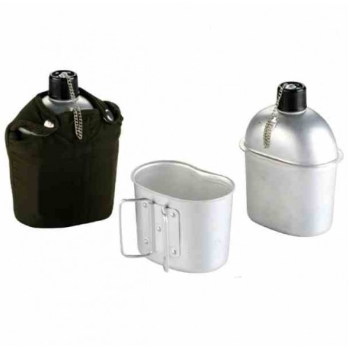 Cantimplora Aluminio + Marmita 1 Litro