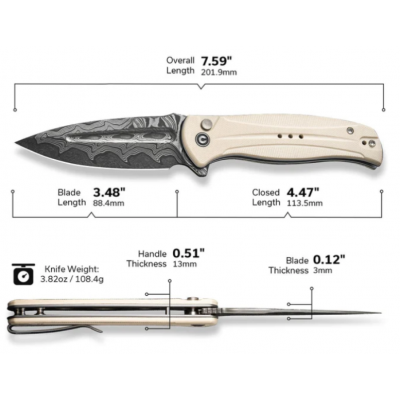 Civivi Incindie Damascus civc23053ds1 Civivi Incindie Damascus civc23053ds1