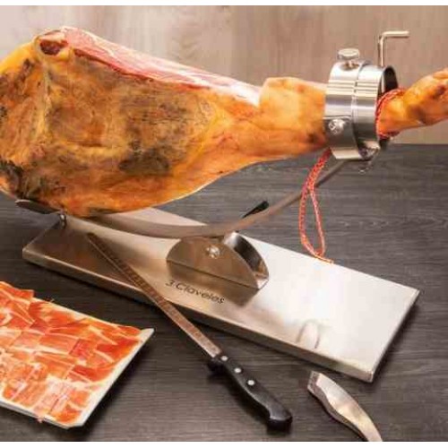 3 Claveles Soporte Jamonero Inox Basculante/Giratorio 01743