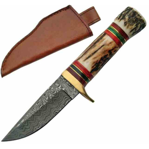 Rite Edge Damascus Hunter Stag dm1075