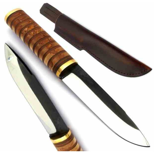Daemon Puukko Abedul Cuero 80Crv2