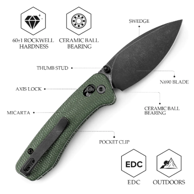 Trivisa Koala G Micarta Verde jm02-gm-n
