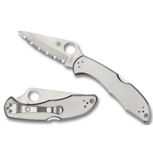 Spyderco Delica 4 stainless serrated sc11s Spyderco Delica 4 stainless serrated sc11s
