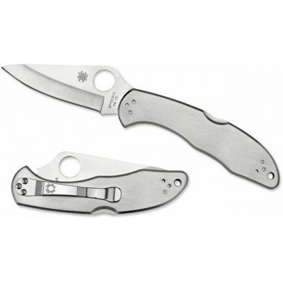 Spyderco Delica 4 stainless plain sc11p Spyderco Delica 4 stainless plain sc11p