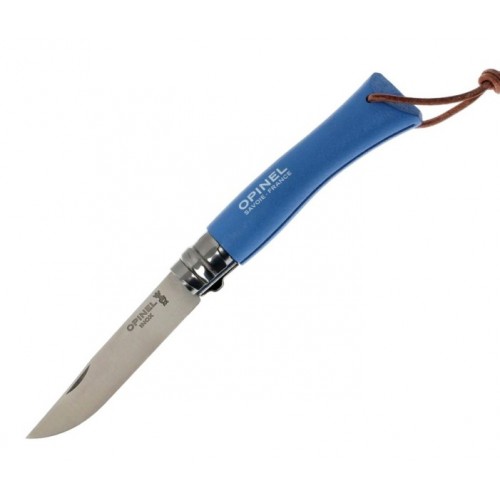 Opinel Stainless nº 7 Vertigo blue + lanyard 001441